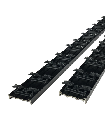 Aluminium rail met kunstof clips voor 140mm X-Clip plank