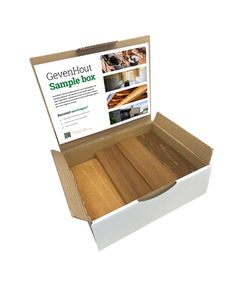 Blinde Rhombus, Kleurbehoud, voorvergrijst en zwart, Thermohout Barcode, Tropisch Hardhout, X-clip