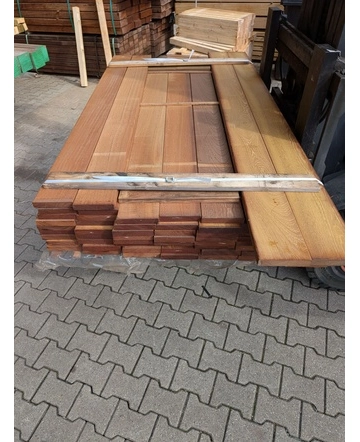 R445 - ca. 16,2 m2 geschaafde planken, ca. 25x145mm A/B Sortering